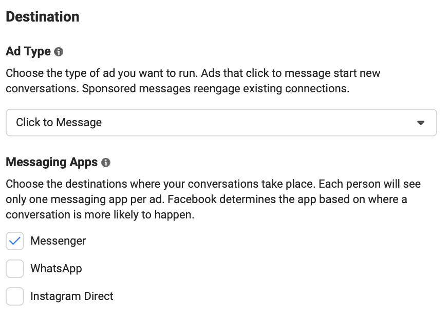 T4W - Web Marketing | Facebook Messenger Ads: perchè utilizzarlo? Facebook ads : click to message