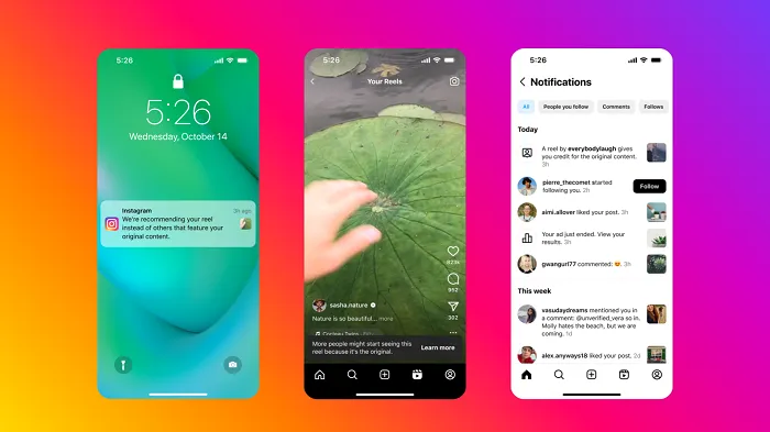instagram evidenza i contenuti ripubblicati e li segnalala con una etichetta